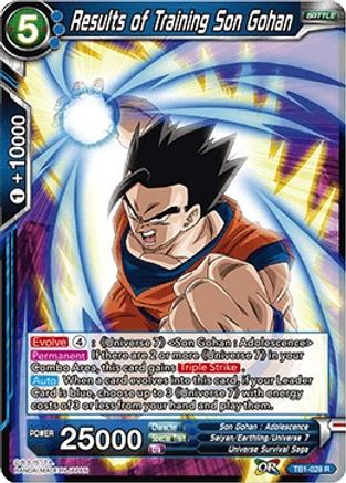 Results of Training Son Gohan (TB1-028) - Tournament of Power