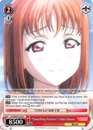 "Something Precious" Chika Takami (LSS/WE27-E33 C) - Love Live! Sunshine!! Extra Booster