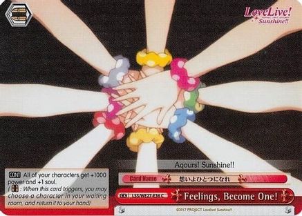 Feelings, Become One! (Parallel Foil) (LSS/WE27-E36 C) - Love Live! Sunshine!! Extra Booster