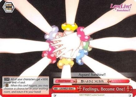 Feelings, Become One! (LSS/WE27-E36 C) - Love Live! Sunshine!! Extra Booster