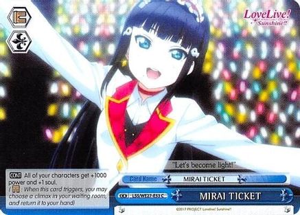 MIRAI TICKET (Blue) (LSS/WE27-E53 C) - Love Live! Sunshine!! Extra Booster
