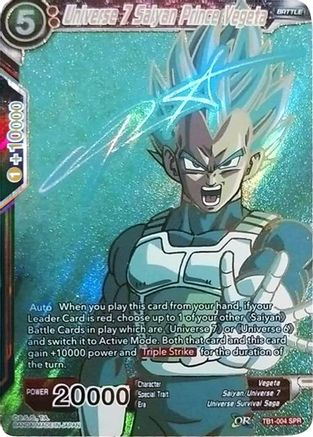 Universe 7 Saiyan Prince Vegeta (SPR) (TB1-004) - Tournament of Power