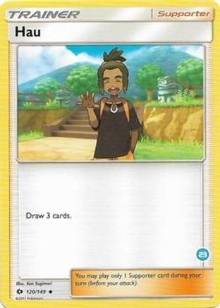 Hau (23) (Alolan Ninetales Half-Deck) 120  SM Trainer Kit Alolan Sandslash & Alolan Ninetales - Uncommon
