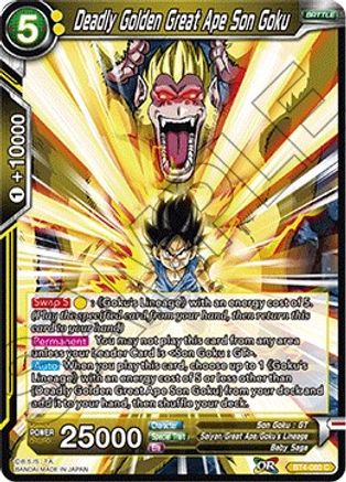 Deadly Golden Great Ape Son Goku (BT4-080) - Colossal Warfare Foil