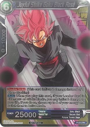 Joyful Strike Goku Black Rose (Metallic Foil) (Event Pack 2018) (P-015) - Promotion Cards Foil