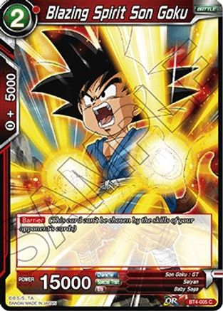 Blazing Spirit Son Goku (BT4-005) - Colossal Warfare Foil