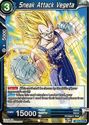Sneak Attack Vegeta (BT4-031) - Colossal Warfare Foil