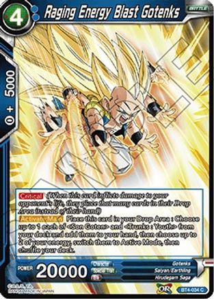 Raging Energy Blast Gotenks (BT4-034) - Colossal Warfare