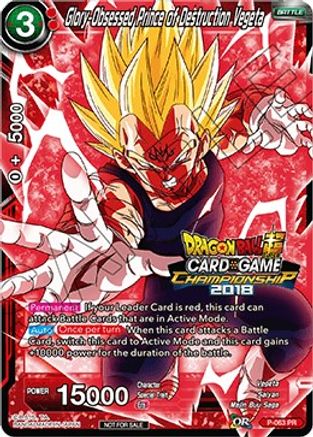 Glory-Obsessed Prince of Destruction Vegeta (P-063) - Tournament Promotion Cards