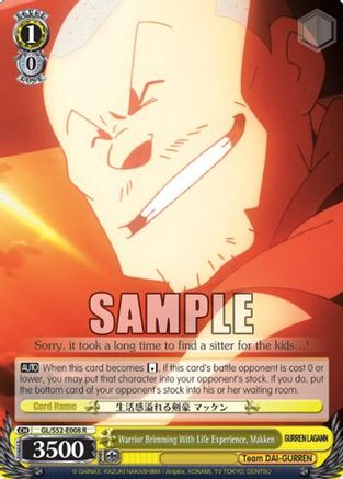 Warrior Brimming With Life Experience, Makken (GL/S52-E008) - Gurren Lagann
