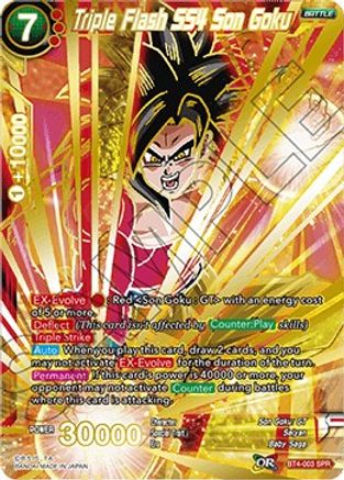 Triple Flash SS4 Son Goku (SPR) (BT4-003) - Colossal Warfare