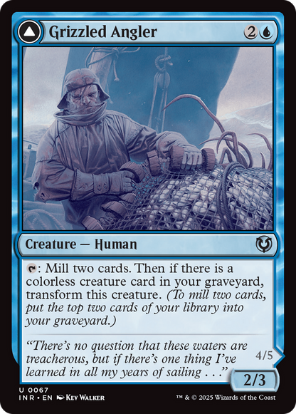 Grizzled Angler // Grisly Anglerfish (INR-067) - Innistrad Remastered