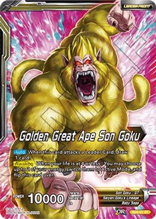 Golden Great Ape Son Goku // Long Odds SS4 Son Goku (SD5-01) - Oversized Cards