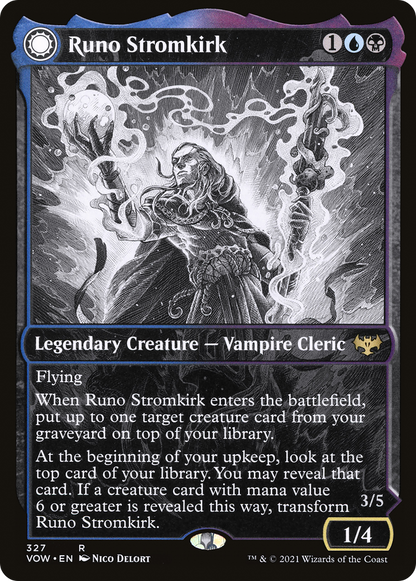 Runo Stromkirk (Showcase) (327) (VOW-327) - Innistrad: Crimson Vow: (Showcase, Double Faced Transform)