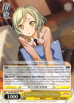 "Twin Problems" Hina Hikawa (BD/W54-E014 C) - BanG Dream! Girls Band Party!