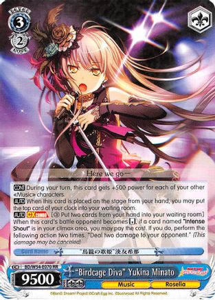 "Birdcage Diva" Yukina Minato (BD/W54-E070 RR) - BanG Dream! Girls Band Party!