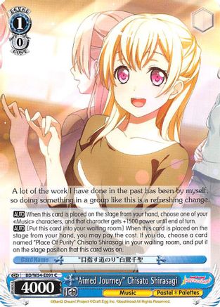 "Aimed Journey" Chisato Shirasagi (BD/W54-E091 C) - BanG Dream! Girls Band Party!