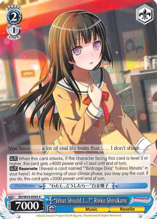 "What Should I...?" Rinko Shirokane (BD/W54-E095 C) - BanG Dream! Girls Band Party!