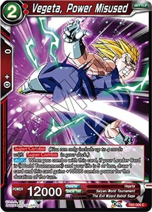 Vegeta, Power Misused (TB2-006) - World Martial Arts Tournament Foil