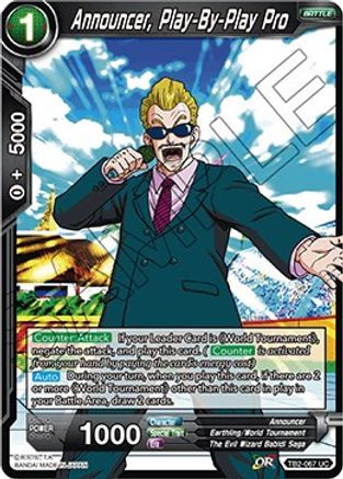 Announcer, Play-By-Play Pro (TB2-067) - World Martial Arts Tournament Foil