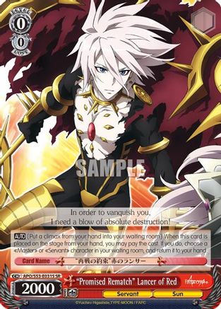 "Promised Rematch" Lancer of Red (SR) (APO/S53-E031S SR) - Fate/Apocrypha