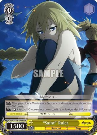 "Saint" Ruler (SR) (APO/S53-E001S SR) - Fate/Apocrypha