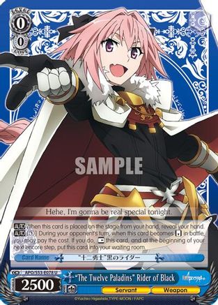 "The Twelve Paladins" Rider of Black (APO/S53-E078 U) - Fate/Apocrypha