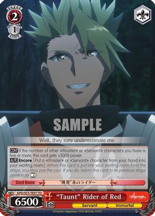 "Taunt" Rider of Red (APO/S53-TE07 TD) - Fate/Apocrypha
