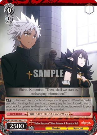 "Shadow Maneuvers" Shirou Kotomine & Assassin of Red (APO/S53-TE02 TD) - Fate/Apocrypha