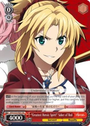 "Greatest Heroic Spirit" Saber of Red (APO/S53-PE01 PR) - Fate/Apocrypha