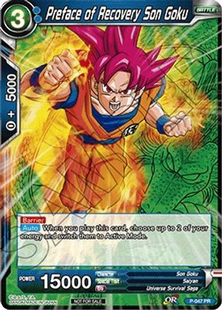 Preface of Recovery Son Goku (Event Pack 2 - 2018) (P-047_PR) - Promotion Cards