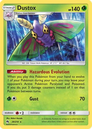 Dustox 028  SM  Lost Thunder - Rare