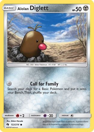 Alolan Diglett 122/214  SM  Lost Thunder - Common