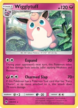 Wigglytuff 134/214  SM  Lost Thunder - Rare
