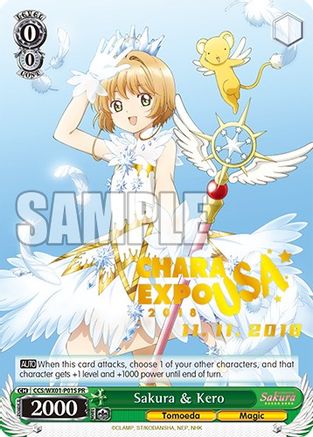 Sakura & Kero (CharaExpo 2018) (CCS/WX01-P015 PR) - Cardcaptor Sakura: Clear Card