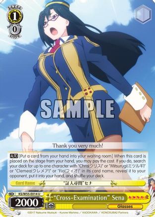 "Cross-Examination" Sena (KS/W55-E014 U) - KonoSuba 2