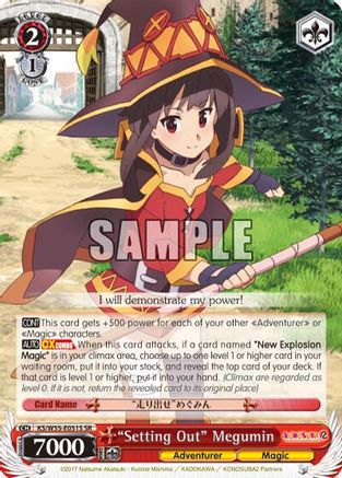 "Setting Out" Megumin (SR) (KS/W55-E051S SR) - KonoSuba 2