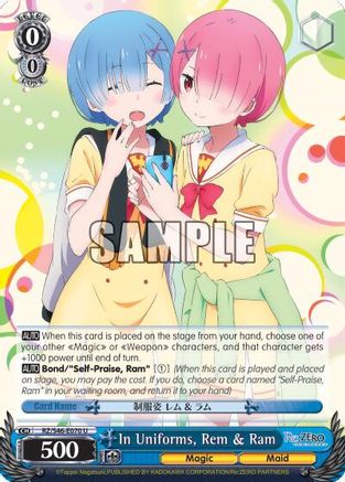 In Uniforms, Rem & Ram (RZ/S46-E070 U) - Re:ZERO