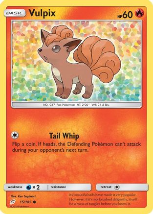 Vulpix 015/181  - Reverse Holofoil SM  Team Up - Common
