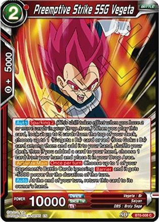 Preemptive Strike SSG Vegeta (BT6-008) - Destroyer Kings