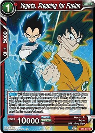 Vegeta, Prepping for Fusion (BT6-009) - Destroyer Kings Foil