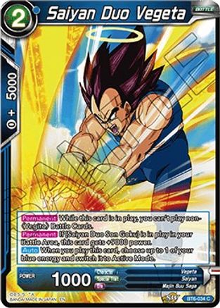 Saiyan Duo Vegeta (BT6-034) - Destroyer Kings Foil
