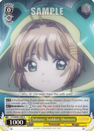 Sakura: Sudden Showers (CCS/WX01-005 R) - Cardcaptor Sakura: Clear Card