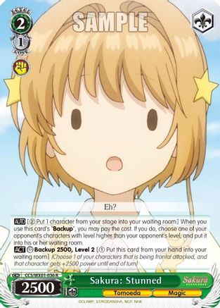 Sakura: Stunned (CCS/WX01-036 R) - Cardcaptor Sakura: Clear Card