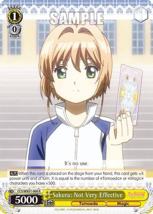Sakura: Not Very Effective (CCS/WX01-008 R) - Cardcaptor Sakura: Clear Card