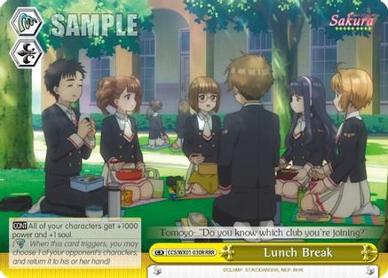 Lunch Break (RRR) (CCS/WX01-030R RRR) - Cardcaptor Sakura: Clear Card