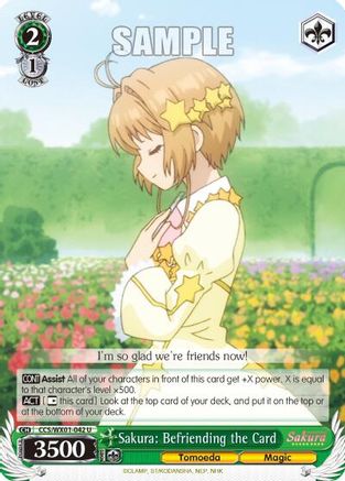 Sakura: Befriending the Card (CCS/WX01-042 U) - Cardcaptor Sakura: Clear Card