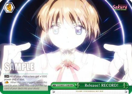 Release! RECORD! (RRR) (CCS/WX01-054R RRR) - Cardcaptor Sakura: Clear Card