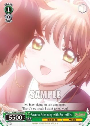 Sakura: Brimming with Butterflies (CCS/WX01-T02 TD) - Cardcaptor Sakura: Clear Card