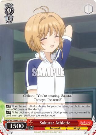 Sakura: Athletic (CCS/WX01-T09 TD) - Cardcaptor Sakura: Clear Card